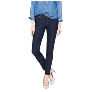 J.Crew Dark Rinse Toothpick Ankle Skinny Jeans